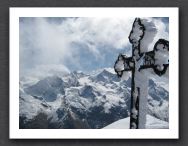 9 Gipfelkreuz Brunegghorn mit Mischabelgruppe