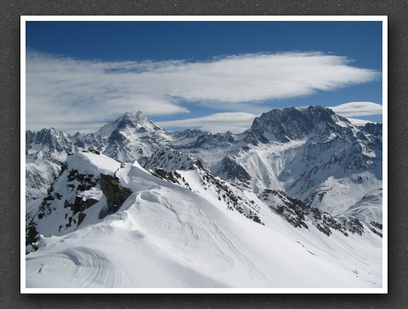 1 Unser Ziel Mont Vélan rechts im Bild von Westen